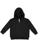 3346 Rabbit Skins Toddler Fleece Zip Hoodie in Black