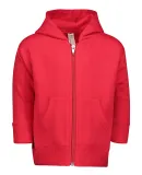 3446 Rabbit Skins Infant Zipper Hooded Sweatshirt in Red