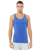 BELLA+CANVAS 3480 Unisex Cotton Tank Top in Tr royal triblnd