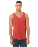 BELLA+CANVAS 3480 Unisex Cotton Tank Top in Red triblend