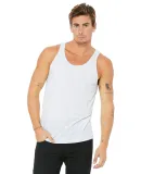 BELLA+CANVAS 3480 Unisex Cotton Tank Top in Wht flck triblnd