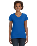 3507 LA T Ladies V-Neck Longer Length T-Shirt in Royal