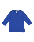 3577 LA T Ladies' V-Neck 3/4-Sleeve T-Shirt ROYAL