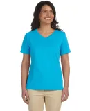 3587 LA T Ladies' V-Neck T-Shirt AQUA