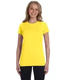 3616 LA T Juniors' Fine Jersey Longer Length T-Shi YELLOW