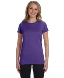 3616 LA T Juniors' Fine Jersey Longer Length T-Shi PURPLE