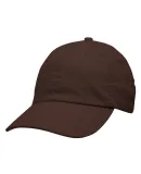 Bayside 3630 USA Made Washed Chino Dad Hat in Chocolate