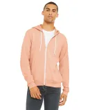 BELLA+CANVAS 3739 Unisex Poly-Cotton Fleece Hoodie in Peach