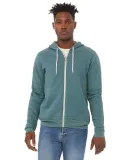 BELLA+CANVAS 3739 Unisex Poly-Cotton Fleece Hoodie in Hthr deep teal