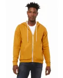 BELLA+CANVAS 3739 Unisex Poly-Cotton Fleece Hoodie in Heather mustard