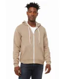 BELLA+CANVAS 3739 Unisex Poly-Cotton Fleece Hoodie in Tan