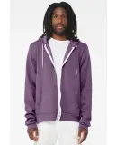 BELLA+CANVAS 3739 Unisex Poly-Cotton Fleece Hoodie in Hthr team purple