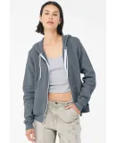 BELLA+CANVAS 3739 Unisex Poly-Cotton Fleece Hoodie in Steel blue