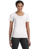 391 Anvil Ladies' Sheer Scoop-Neck Tee WHITE