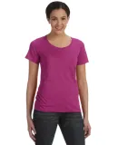 391 Anvil Ladies' Sheer Scoop-Neck Tee RASPBERRY