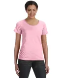 391 Anvil Ladies' Sheer Scoop-Neck Tee CHARITY PINK