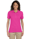 437W Jerzees Ladies' Jersey Polo with SpotShield in Cyber pink