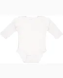 4411 Rabbit Skins Infant Baby Rib Long-Sleeve Cree in White