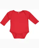 4411 Rabbit Skins Infant Baby Rib Long-Sleeve Cree in Red