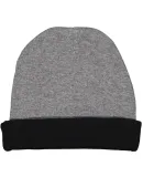 4451 Rabbit Skins Infant Cap in Granite hth/ blk