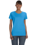 5000L Gildan Missy Fit Heavy Cotton T-Shirt in Heather sapphire