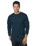 5060 Bayside Adult Long-Sleeve Cotton Tee in Dark navy