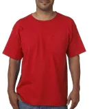 5070 Bayside Adult Short-Sleeve Cotton Tee with Po in Red