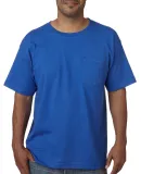 5070 Bayside Adult Short-Sleeve Cotton Tee with Po in Royal blue