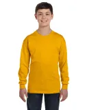 5400B Gildan Youth Heavy Cotton Long Sleeve T-Shir in Gold