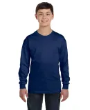 5400B Gildan Youth Heavy Cotton Long Sleeve T-Shir in Navy