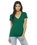 BELLA 6035 Womens Deep V-Neck T-shirt in Kelly