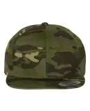 6089M Yupoong Classic Snapback Cap GREEN Under Bil MULTICAM TROPIC