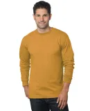 6100 Bayside Adult Long-Sleeve Cotton Tee in Gold