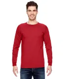 6100 Bayside Adult Long-Sleeve Cotton Tee in Red