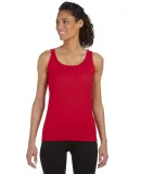 64200L Gildan Junior Fit Softstyle Tank Top in Cherry red