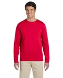 64400 Gildan Adult Softstyle Long-Sleeve T-Shirt in Cherry red