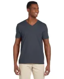 64V00 Gildan Adult Softstyle V-Neck T-Shirt in Charcoal