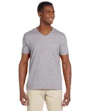 64V00 Gildan Adult Softstyle V-Neck T-Shirt in Rs sport grey