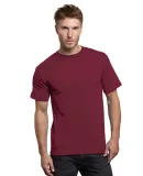 7100 Bayside Adult Short-Sleeve Tee with Pocket in Burgundy