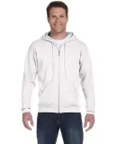 71600 Anvil Men's Fashion Full-Zip Hooded Sweatshi WHITE