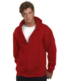 900 Bayside Adult Hooded Full-Zip Blended Fleece in Cardinal