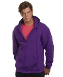 900 Bayside Adult Hooded Full-Zip Blended Fleece in Purple