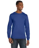 949 Anvil Adult Long-Sleeve Fashion-Fit Tee in Heather blue