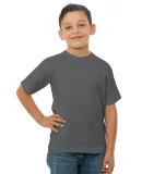 B4100 Bayside Youth Short-Sleeve Cotton Tee in Charcoal