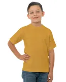 B4100 Bayside Youth Short-Sleeve Cotton Tee in Gold