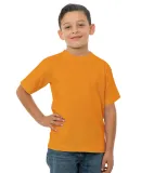 B4100 Bayside Youth Short-Sleeve Cotton Tee in Bright orange