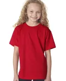 B4100 Bayside Youth Short-Sleeve Cotton Tee in Red