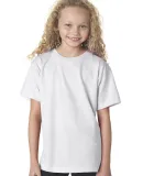 B4100 Bayside Youth Short-Sleeve Cotton Tee in White