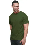 B5000 Bayside Adult Jersey Cotton Tee in Military green