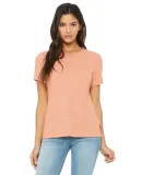 BELLA 6400 Womens Relaxed Jersey Tee PEACH SLUB